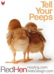 tell a peep about RedHenWebDesign